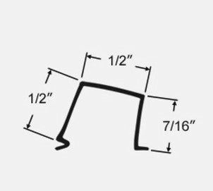 WRS Milestone White Snap-In Glazing  -  6 Ft Stick