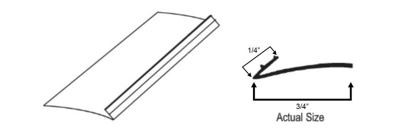 WRS White Snap-In Vinyl Glazing Bead - 6 Ft Stick