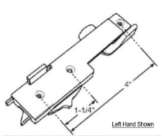 WRS Milestone/Florida Extruders Left & Right Hand Sweep Lock/Tilt Latch Combo Set - White