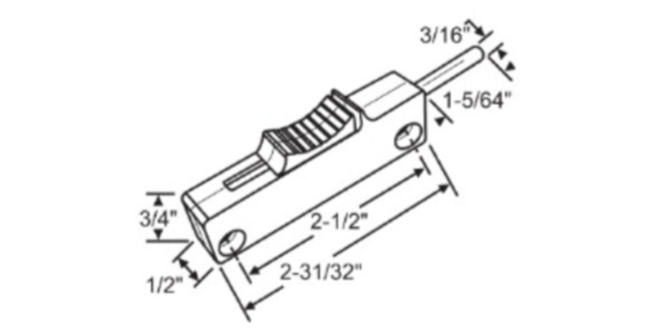 WRS Plastic Reversible Replacement Window Latch/Lock - White