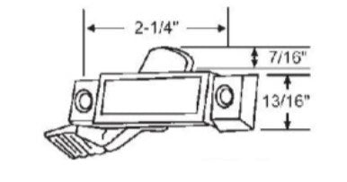 WRS 2-1/4" Die-Cast Sweep Lock  -  Beige