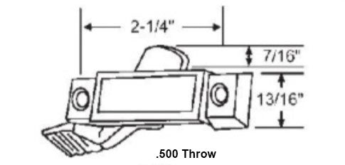 WRS 2-1/4" Die Cast Sweep Lock - White