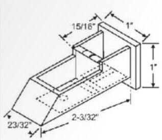 WRS 2-3/32" Top Sash Cam  -  White Nylon