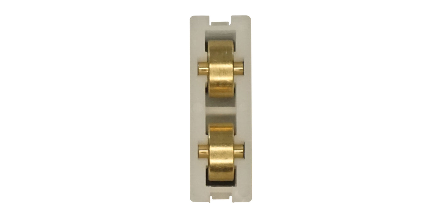 WRS Norandex Sliding Window Roller - Two 7/16" Brass Wheels