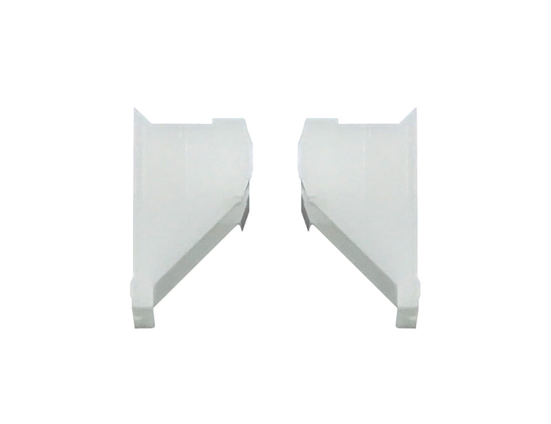 WRS Keller 31/32" Left and Right Hand Sash Clip Set for Spiral Balances  -  White Nylon