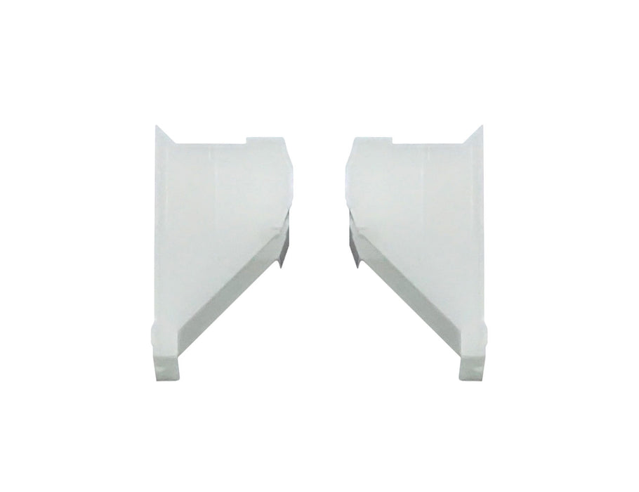 WRS Keller 31/32" Left and Right Hand Sash Clip Set for Spiral Balances - White Nylon