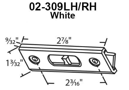 WRS 2-7/8" Dual Spring Tilt Latch Set - White