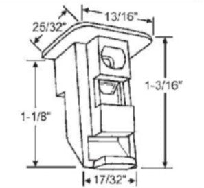 WRS 1-3/16" Sash Cam - White