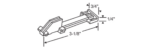 WRS Lower Slide Guide/Sash Latch - White