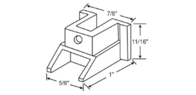 WRS WT Industries Bottom Sash Guide - 7/8"