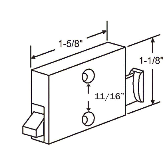 WRS Reynolds 1-5/8" Surface Mounted Reversible Tilt Latch  -  Black