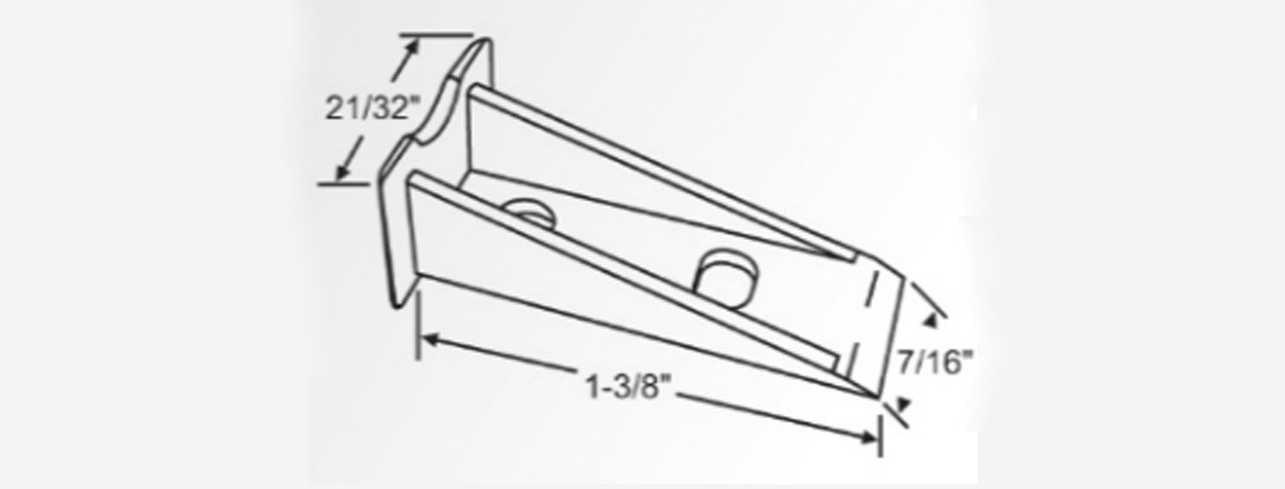 WRS Sash Guide for 3/8" Spiral Window Balances - Natural