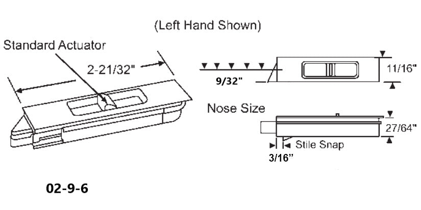 WRS Norandex 2-5/8" Tilt Latch Set - White