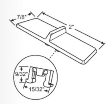 WRS 2" Thumb Button for Tilt Latches - White