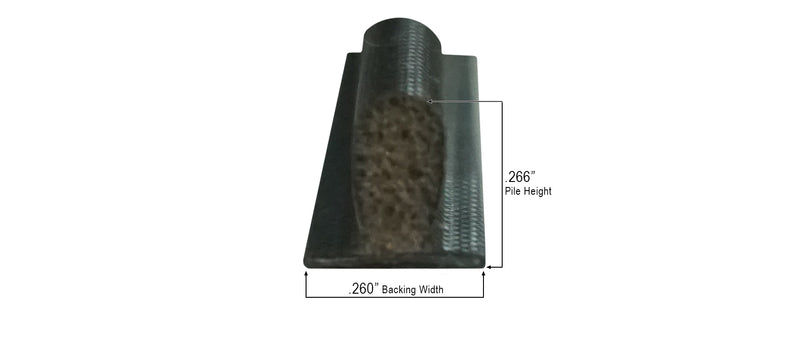 WRS T-Slot Q-Lon Weatherstripping, Black  -  24 Ft Roll