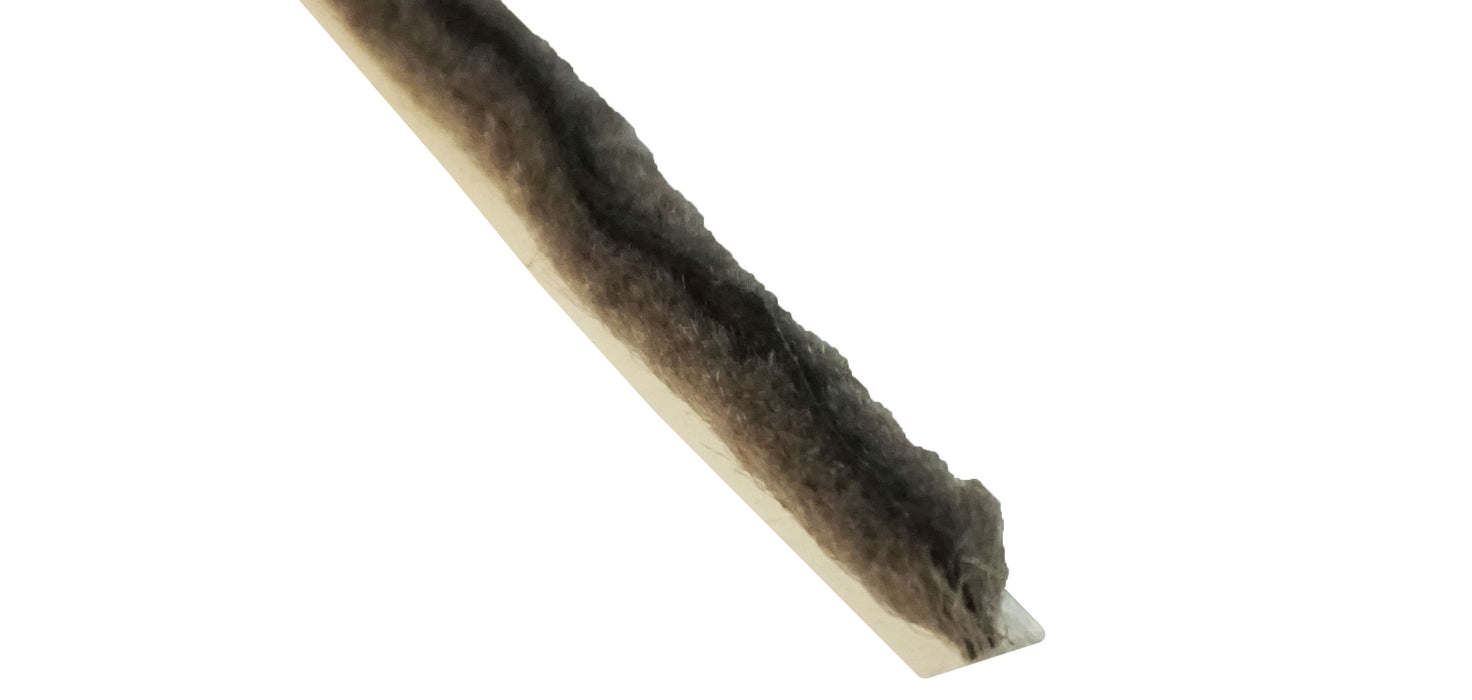 WRS .187" x .350" Grey Fin Pile Weatherstripping - 24 Ft Roll