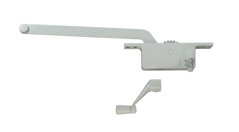 WRS 9" Left or Right Hand Single Arm Casement Operator and Handle Set - White