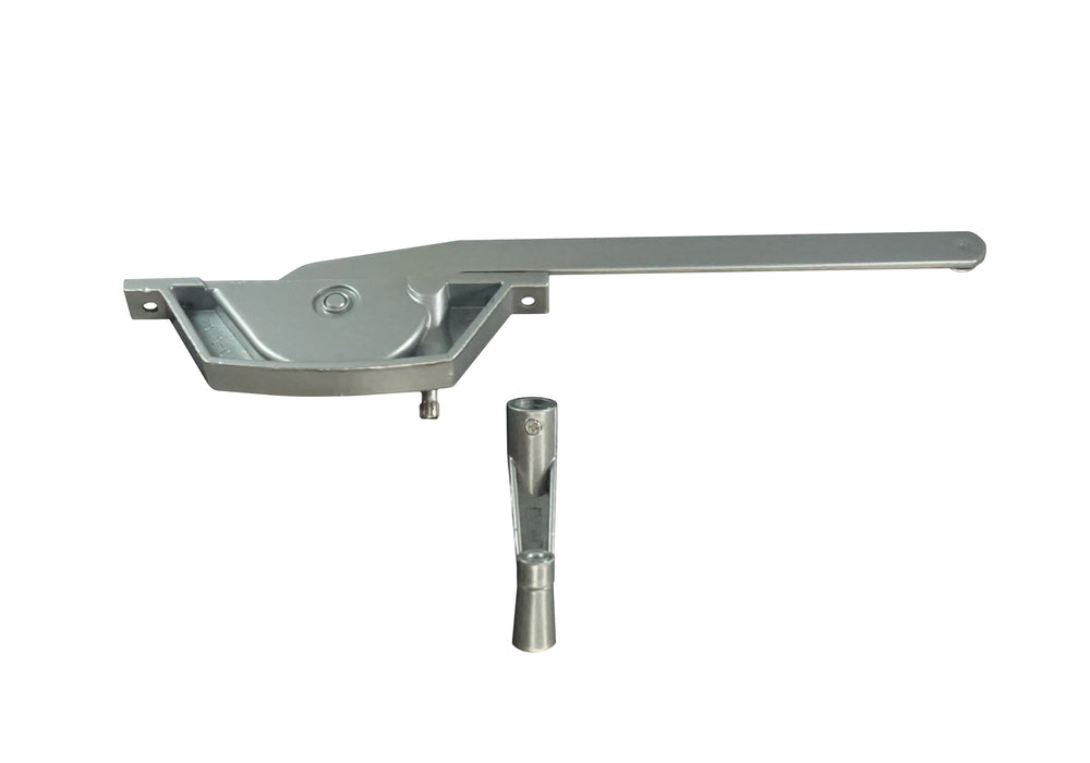 WRS Fenestra 9" Left or Right Hand Single Arm Face Mounted Casement Operator and Handle Set - Aluminum