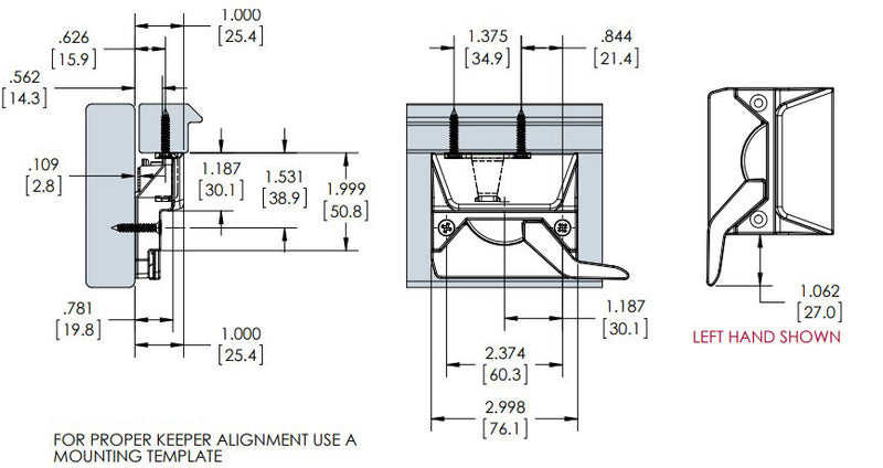 WRS Truth Left Hand Entrygard Casement Sash Lock  -  Bronze