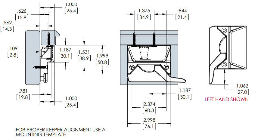 WRS Truth Left Hand Entrygard Casement Sash Lock - Bronze