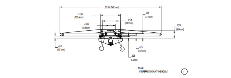 WRS Truth Single Pull Bronze Awning Operator - 21-1/2"