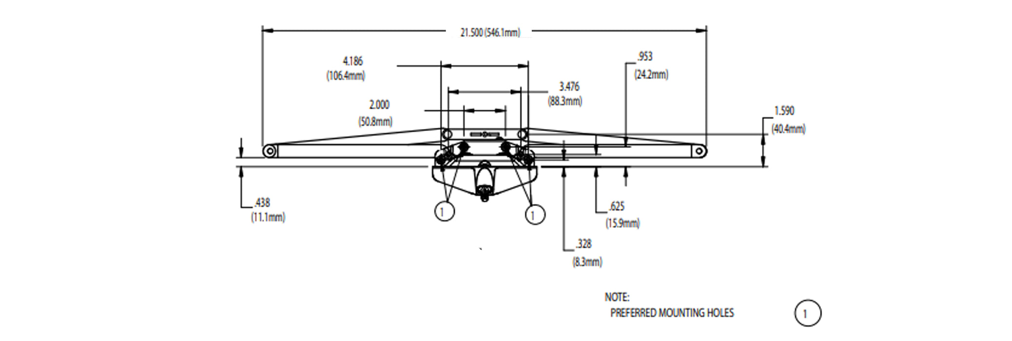 WRS Truth Single Pull Bronze Awning Operator - 21-1/2"