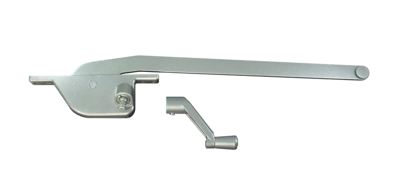 WRS Left Hand 11" Face Mounted Single Arm Operator & Handle Set - Aluminum