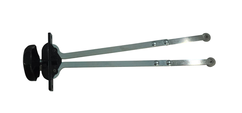 WRS Non-Handed Awning Style 9-1/2" Green House Operator and Handle Set  -  Black