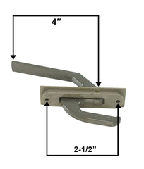 WRS Truth 2-1/2" Rear Mounted Casement Locking Handle - Clay