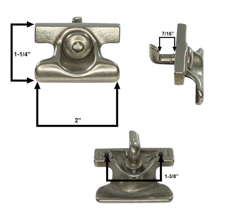 WRS 1-1/4" Vent Lock - White Bronze