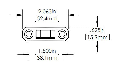 WRS Truth Hardware 1.5" In Line Strike Housing - Bronze