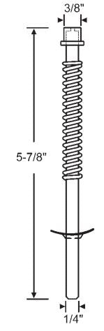 WRS 1/4" Closet Door Pivot Pin