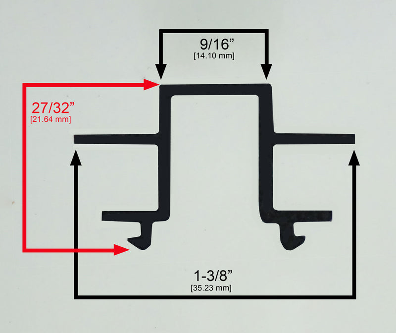 WRS Black Sash Stop  -  6 Ft Stick