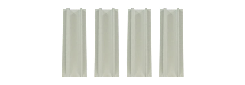 WRS 4" White Plastic Sash Stop - 4 Pack
