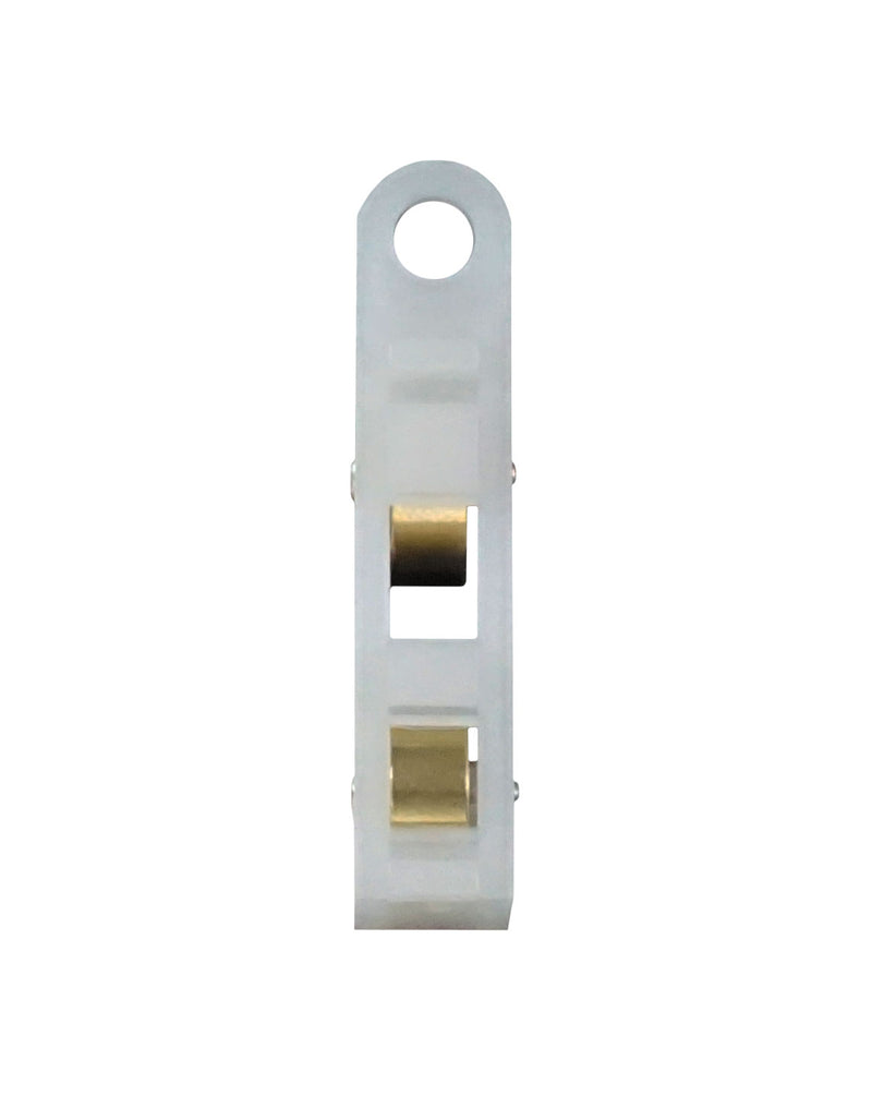 WRS Dual Sliding Window Roller Without Cap - 7/16" Brass Wheels