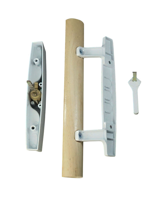 WRS Sash Controls Patio Door Handle/Lock Assembly with Key Cylinder - Black or White