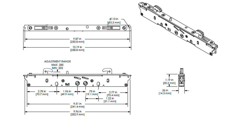 WRS Amesbury Gemini II Mortise Lock with Trimplate