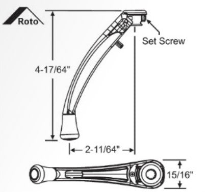 WRS Roto X-Drive Operator Handle - White