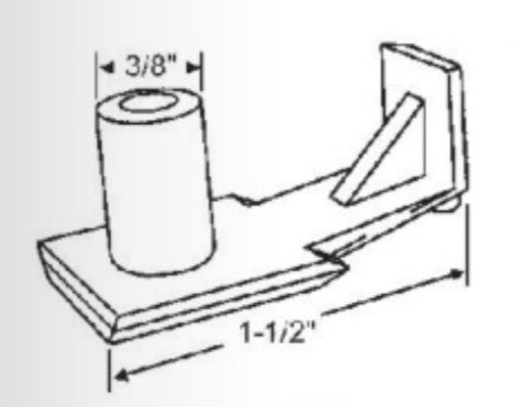 WRS 1-1/2" White Constant Force Balance Cover/Detent Clip  -  Single