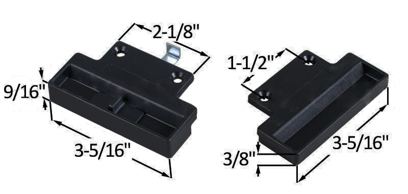 WRS Sliding Screen Door Handle - Black