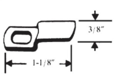 WRS Aluminum 1-1/8" Zee Clip for Window Screens  -  5/16" Offset