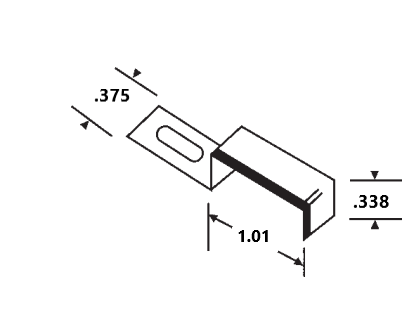 WRS Aluminum Screen Stretcher Clip - 1"