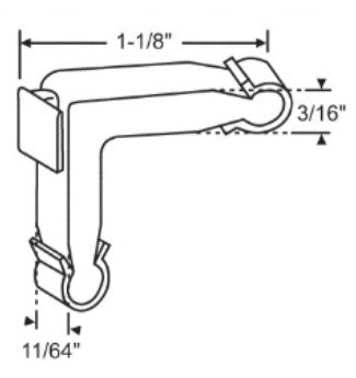 WRS Capitol 1-1/8" Corner Key/Latch - Die Cast