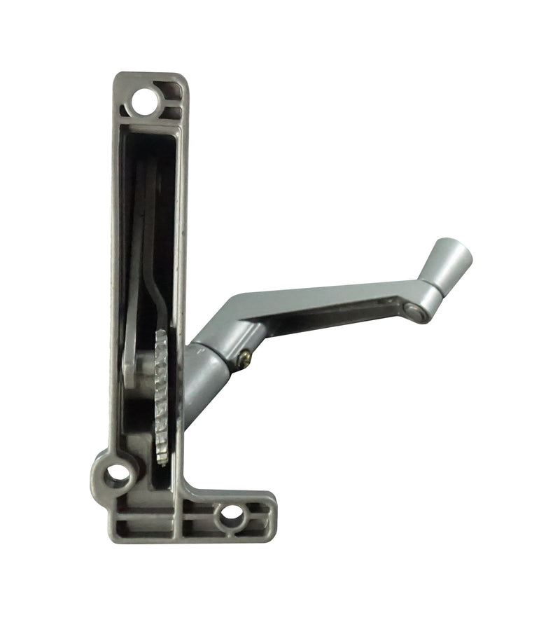 WRS Tucker 4-5/8" Right Hand Awning Window Operator and Handle Set  -  Silver