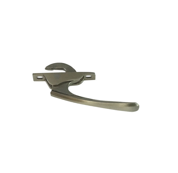 WRS Right Hand Single Point Casement Locking Handle - White Bronze