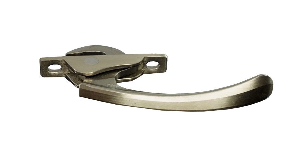 WRS Left Hand Single Point Casement Locking Handle - White Bronze