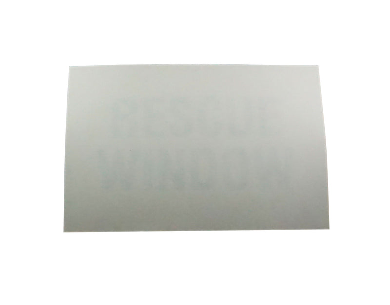 WRS 4" x 6" Rescue Window Label  -  Yellow