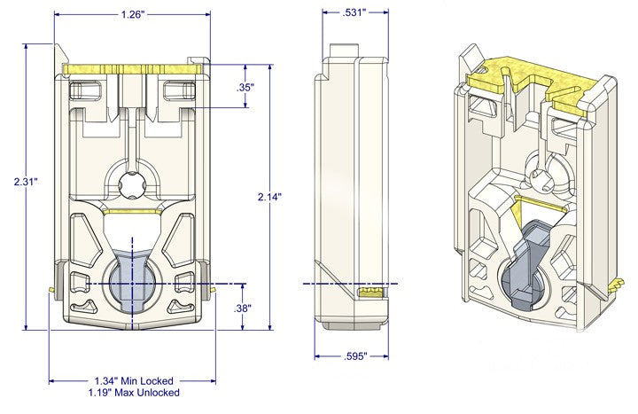 WRS 1-1/4" Pivot Lock Shoe - Zinc Cam