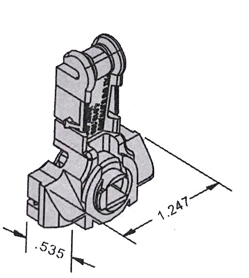 Series 747 Inverted Tilt & Block Tackle Balance Drop-in T-Lock - Closed Cam, Metal Spring