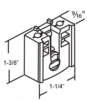 WRS 1-3/8" Back Locking Constant Force Shoe  -  White